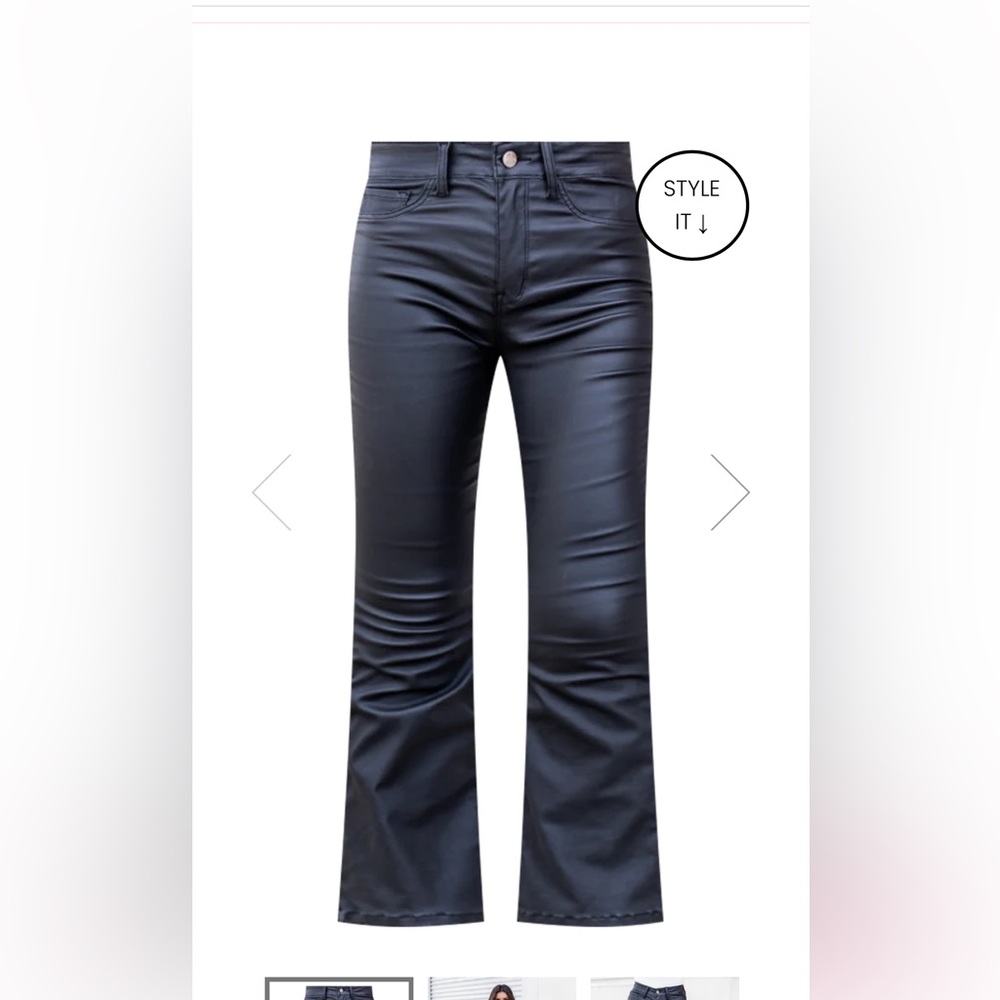 Pink Lily Faux leather pants